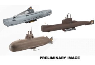 Revell - Wilhelm Bauer (U-2540), Type 206A, Type 212A 1/144