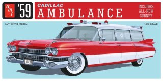 Amt - 59 Cadillac Ambulance W Gurney 1/25