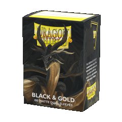 Dragon Shield Sleeves Dual Matte Black & Gold