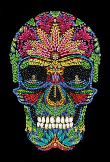 Crystal Art Kit - Notebook - Skull