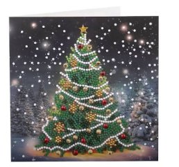 Crystal Art Diamond Painting Card Kit Festive Fir