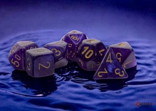 Ensemble de 7 Mega-Hedral Borealis Purple/Gold Luminary 