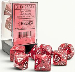 Chessex - Speckled 7 Dice Set Polyhedral Lava Stone