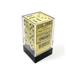 Chessex Pastel 12D6 Yellow Black 16mm