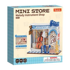 Rolife Melody Instrument Shop DIY Miniature House Kit (63 PCS)