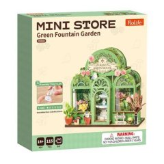 Rolife Green Fountain Garden Shop DIY Miniature House Kit (115 PCS)