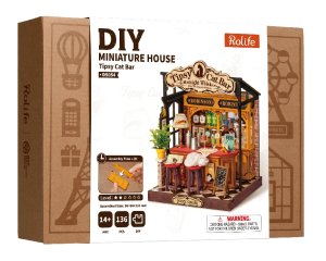 Rolife Tipsy Cat Bar DIY Miniature House Kit (136 PCS)