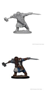 D&D Unpainted Minis: Dwarf Male Fighter