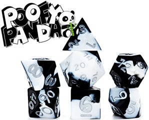 Anti-Stress Dice Poofy Panda 7 dés set