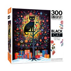 Master Pieces Puzzle EZ Grip Black Cat Hidden In The Tree 300 PCS