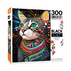 Master Pieces Puzzle EZ Grip Black Cat Prismatic Peggy 300 PCS