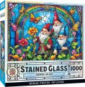 Master Pieces Puzzle Stained Glass Gnomish Delight 1000 PCS
