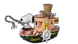 Pantasy Snoopy Steam Boat Block