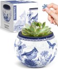 PieceRelax Puzzle Planter Oriental Birds And Flowers Style 80 pièces