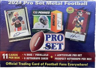 2024 Leaf Pro Set Metal Football 6 Autograph Cards Per Box