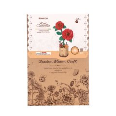 Wooden Bloom Craft: Red Camellia