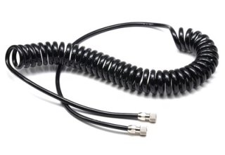 Coiled air hose for High power compressor
