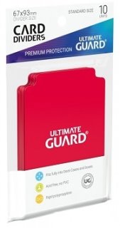 Ultimate Guard Card Dividers Rouge 67mm x 93mm paquet de 10