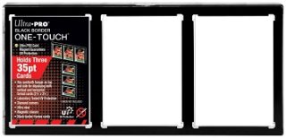Protecteur Triple Pour Cartes Avec Fermeture Magnétique Avec Bordure Noire 35Pt