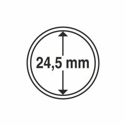 Boite De 10 Capsules Pour Monnaies 24.5 Mm