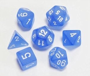 Frosted - Blue With White -