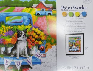 Paintworks - Chien Pouvoir des Fleurs