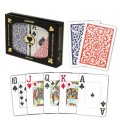 Copag Cartes à jouer 100% Plastique - Paquet Double - Format Poker - Index Jumbo - Rouge et Bleu
