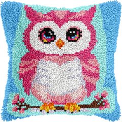 Jacarou Housse De Coussin - Hibou Rose