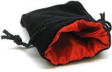 Sacs à Dés en velours avec couleur a l'intérieur / Small Black Velvet Dice Bag 3.5 X 2 With Colored Inside
