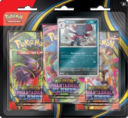 2025 Pokemon ME02 Phantasmal Flames - 3pkt Blister