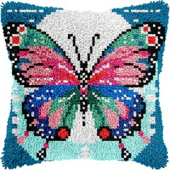 Jacarou Housse De Coussin - Papillon Bleu 