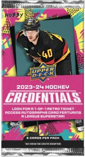 2023/24 Ud Credentials Hockey Hobby - Paquets