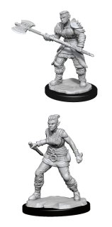 D&D Unpainted Minis Wave 13 - Orc Barbarian Female